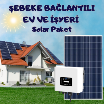 UrlaSolar Şebeke Bağlantılı 1,5 KW Monofaze Villa / Ev / İşyeri Solar Öz Tüketim Paket