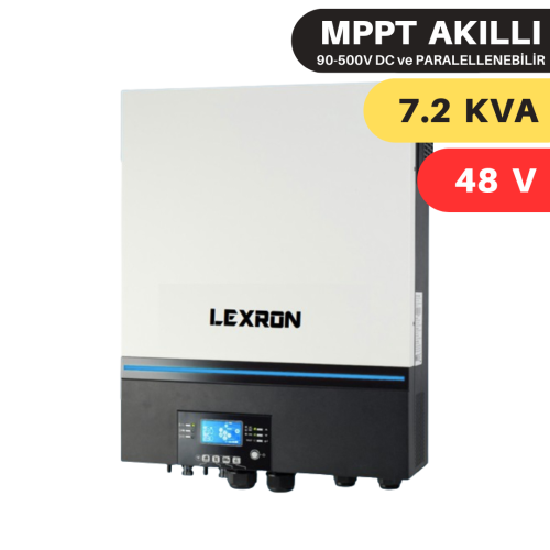 LEXRON 7,2 KW 90-500V HV 2X80A MPPT  AKILLI INVERTER (PARALELLENEBİLİR)