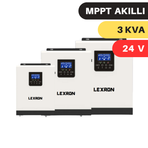 LEXRON 3KVA/2400W MPPT 24V AKILLI İNVERTER