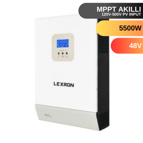 LEXRON 5.5KW 5500W 120-500V PV INPUT 100A MPPT AKILLI INVERTER
