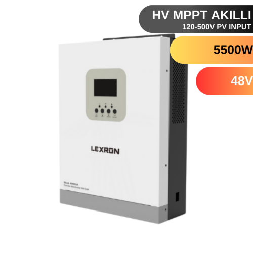 LEXRON 5.5KW MPPT PARALEL 120-500V PV INPUT 100A MPPT INVERTER PARALLENEBİLİR
