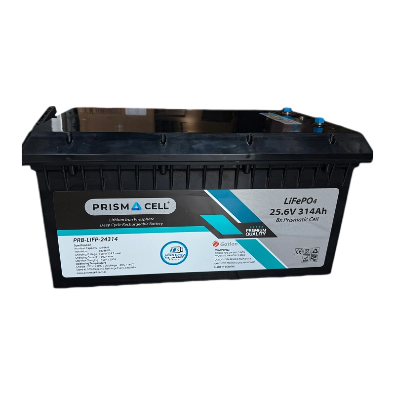 Prismacell LiFePO4 Akü 314 AH 25.6 V Volt TURBO FAST CHARGING Karavan, Marin, Solar Yaşam Aküsü