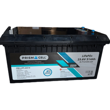 Prismacell LiFePO4 Akü 314 AH 25.6 V Volt TURBO FAST CHARGING Karavan, Marin, Solar Yaşam Aküsü