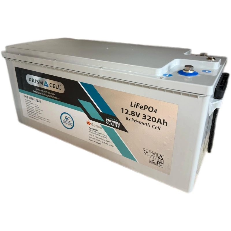 Prismacell LiFePO4 Akü 320A 12.8V 4kWh Lityum Marin, Karavan, 12V 320 Amper Solar Akü Batarya