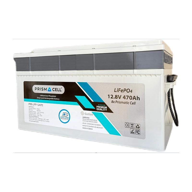 Prismacell LiFePO4 Akü 470A 12.8V 6kWh Lityum Marin, Karavan, 12V 470 Amper Solar Akü Batarya