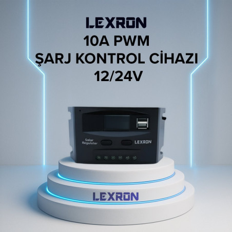 Lexron 10A PWM ŞARJ KONTROL CİHAZI