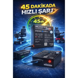 Lityum Tekerlekli Sandalye Aküsü Engelli Araba Aküsü 25.6 Volt 50 ah Lityum Hızlı Şarj