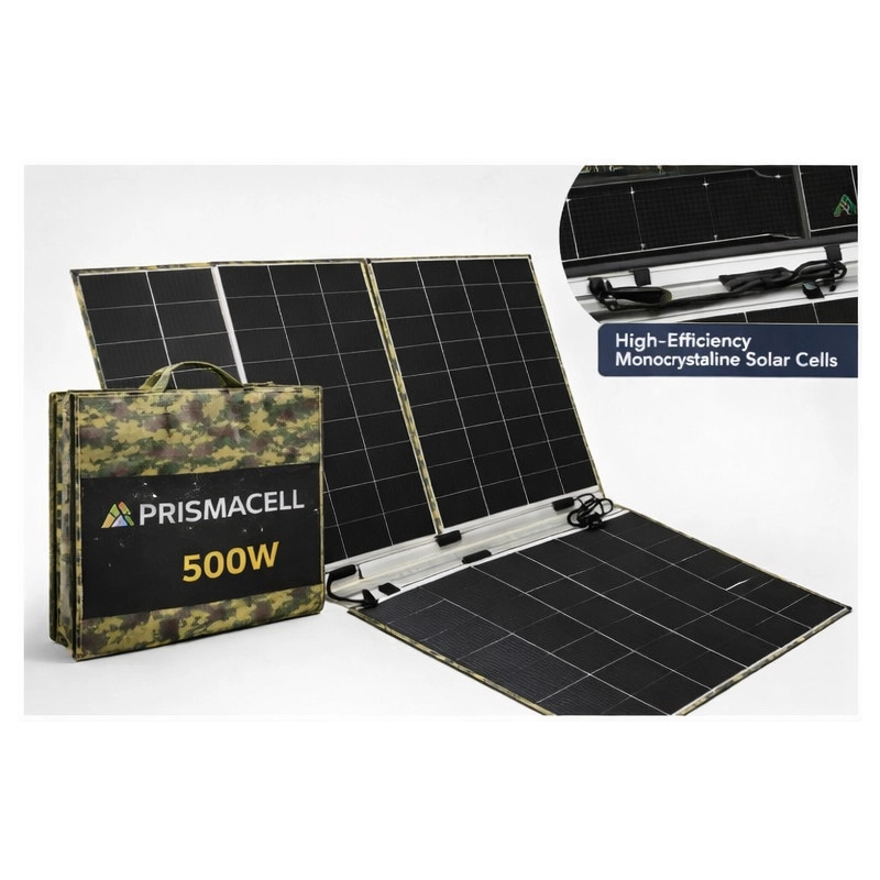 Prismacell 500 Watt 500W Katlanabilir Solar Panel TOPCon Hücreli Yüksek Performanslı Katlanır Güneş Paneli