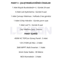Urla Solar 3kW TOPCON PAKET SİSTEM 2 (PAKET 3)