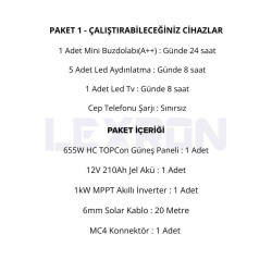 Urla Solar 1kW TOPCON PAKET SİSTEM (PAKET 1)