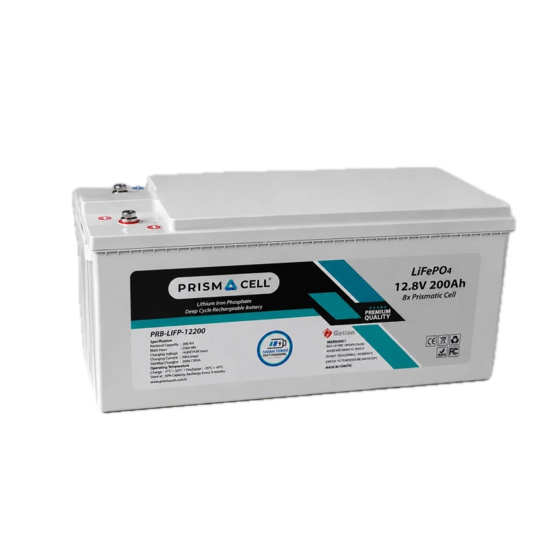 Prismacell 12.8v 200ah LiFePO4 Lityum Akü Karavan Marin