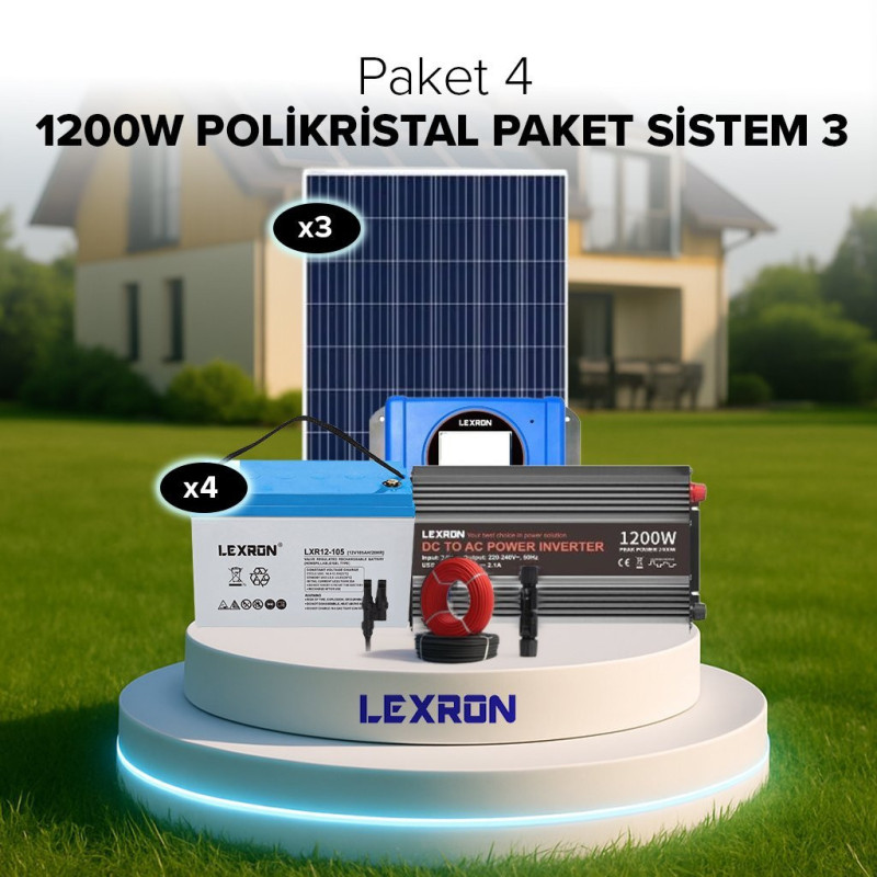 Urla Solar 1200W POLİKRİSTAL PAKET SİSTEM 3 (PAKET 4)