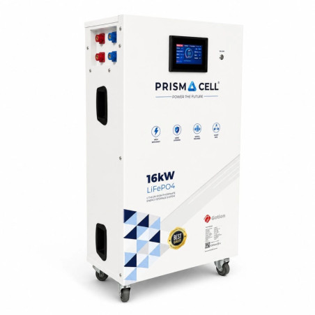 Prismacell Tekerlekli 51.2 314 AH 16kW Lifepo4 Akü Lityum Batarya Bavul Tipi Dikili Tip