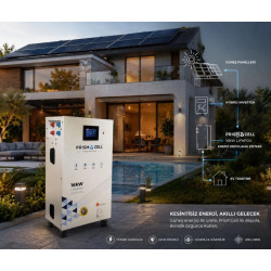 Prismacell Tekerlekli 51.2 314 AH 16kW Lifepo4 Akü Lityum Batarya Bavul Tipi Dikili Tip