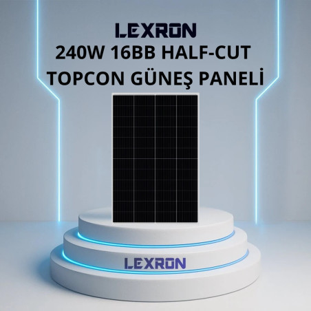 Lexron 240W 48 CELL 16BB HALF-CUT TOPCON  GÜNEŞ PANELİ