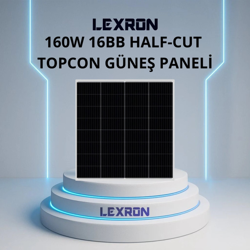Lexron 160W 32 CELL 16BB HALF-CUT TOPCON  GÜNEŞ PANELİ