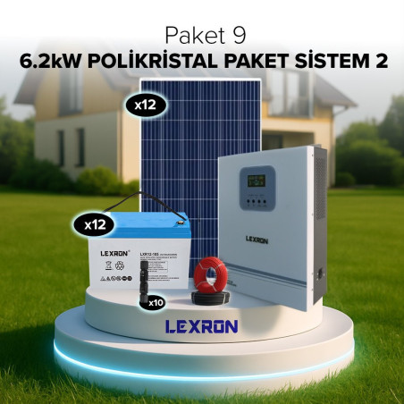 Urla Solar 6.2kW POLİKRİSTAL PAKET SİSTEM 2 (PAKET 9)