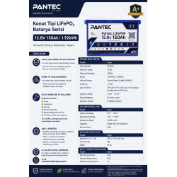 PANTEC 150AH-12.8V LİTYUM AKÜ