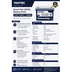 PANTEC 100AH-12.8V LİTYUM AKÜ
