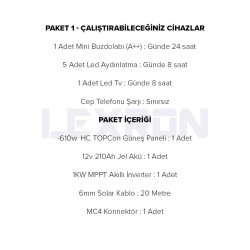 Urla Solar 1kW TOPCON PAKET SİSTEM (PAKET 1)