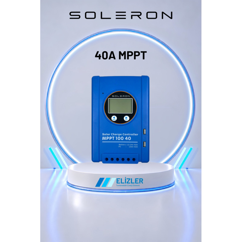 SOLERON 40A MPPT ŞARJ KONTROL CİHAZI 12/24V