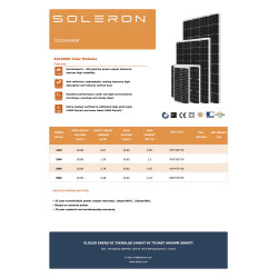SOLERON 25W TOPCON GÜNEŞ PANELİ