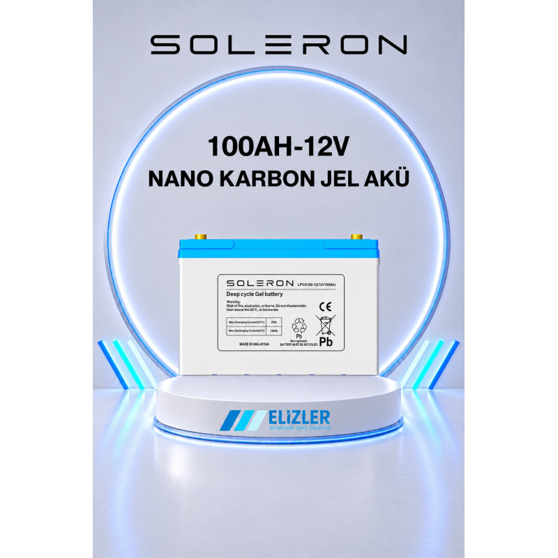 SOLERON 100AH-12V NANO KARBON JEL AKÜ