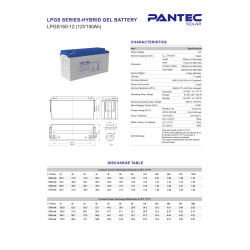 PANTEC 150AH-12V NANO-KARBON JEL AKÜ
