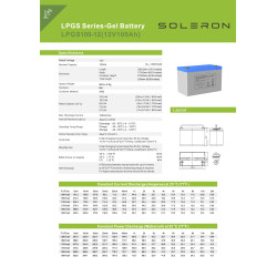 SOLERON 100AH-12V NANO KARBON JEL AKÜ