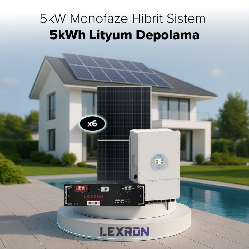 Urla Solar 5kW MONOFAZE HİBRİT SİSTEM 1