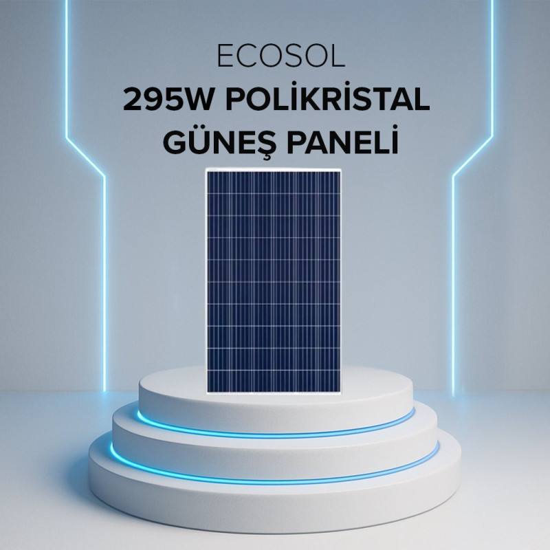 Ecosol 295W POLİKRİSTAL  GÜNEŞ PANELİ