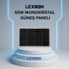 Lexron 55W MONOKRİSTAL GÜNEŞ PANELİ