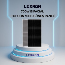 Lexron TOPCON BIFACIAL 700W HALF-CUT  GÜNEŞ PANELİ