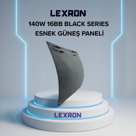 Lexron 140W 16BB BLACK SERIES TOPCON ESNEK GÜNEŞ PANELİ