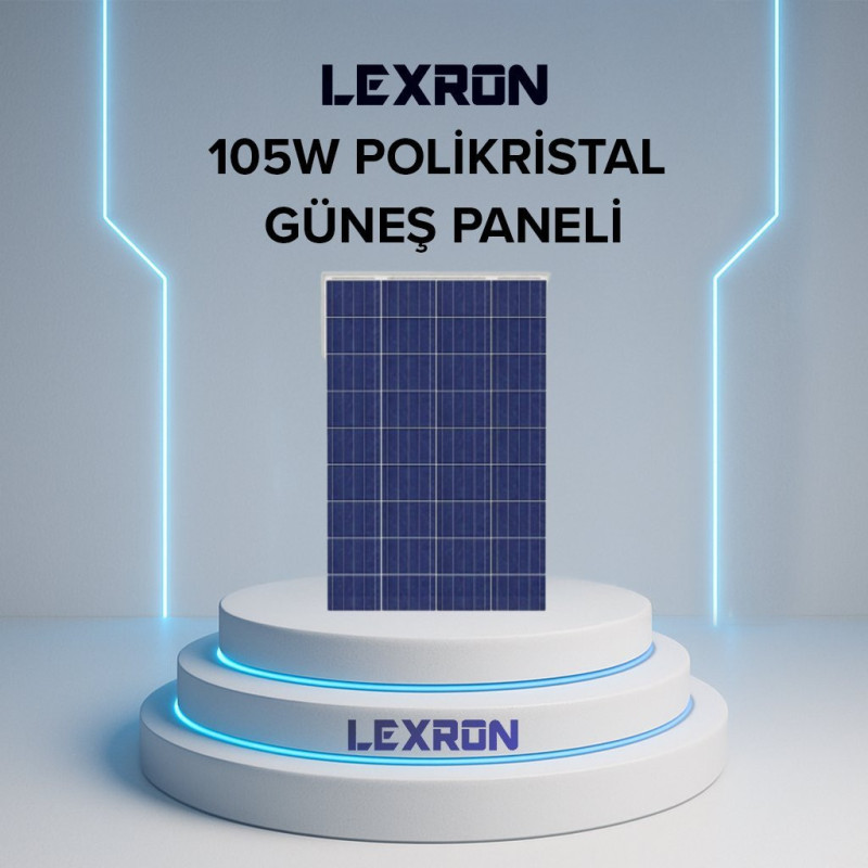 Lexron 105W POLİKRİSTAL GÜNEŞ PANELİ