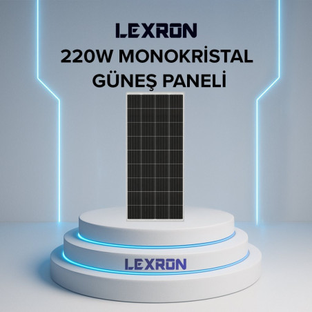 Lexron 220W MONOKRİSTAL GÜNEŞ PANELİ