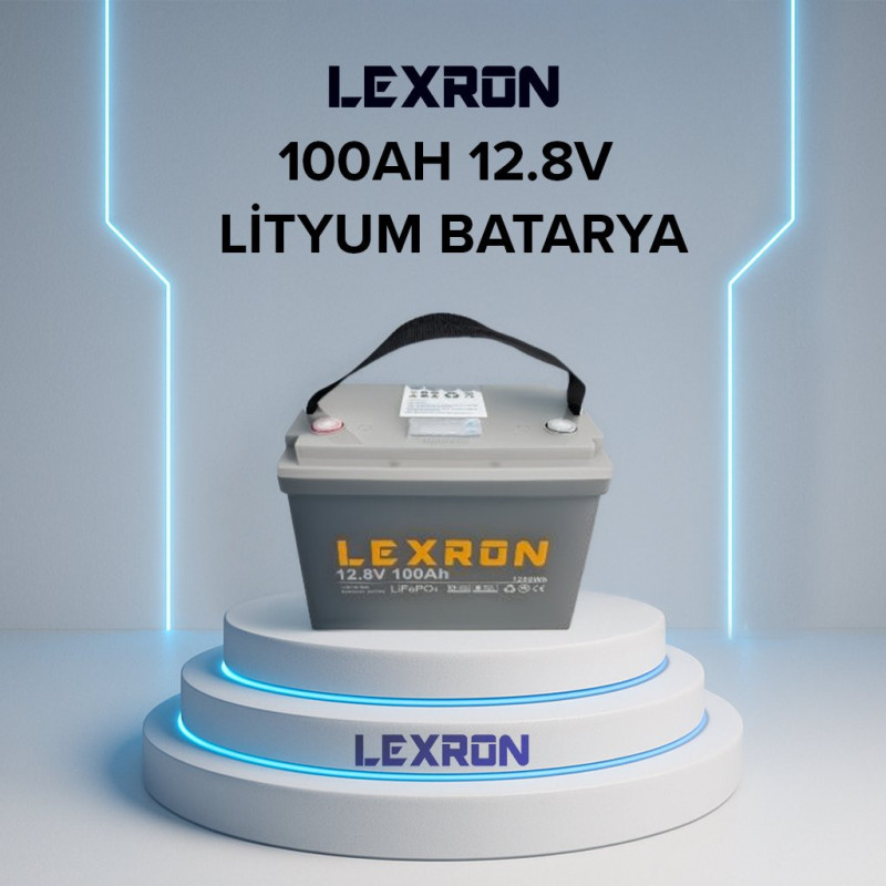 Lexron 100AH 12.8V LİTYUM BATARYA