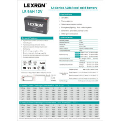 Lexron 9AH-12V AGM AKÜ