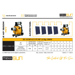 MEXXSUN DC Yüzey Pompa 2Hp 1500W (SFP29-13-1500W/110V)