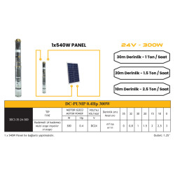 MEXXSUN DC Pompa 0.4 Hp / 300W / 24V (3RDC3-35-24-300)