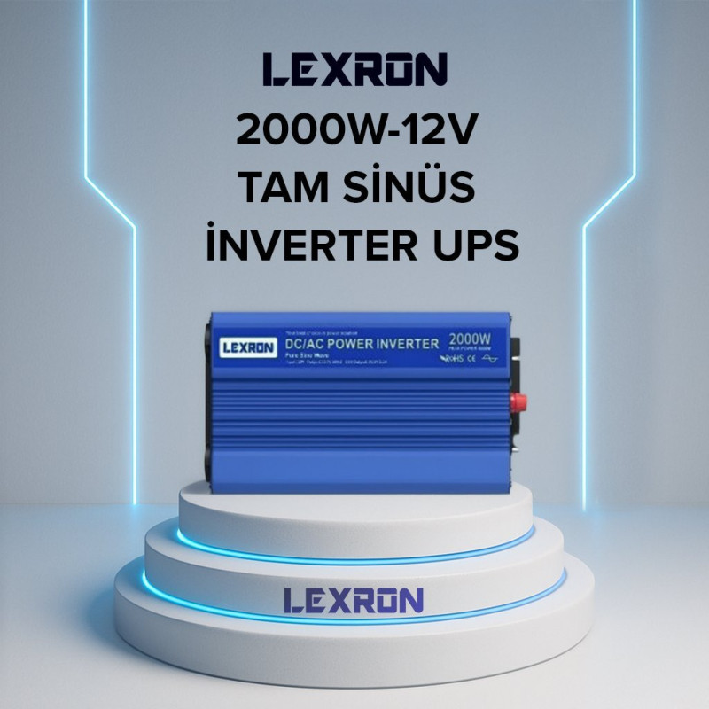Lexron 2000W-12V TAM SİNÜS İNVERTER (UPS)