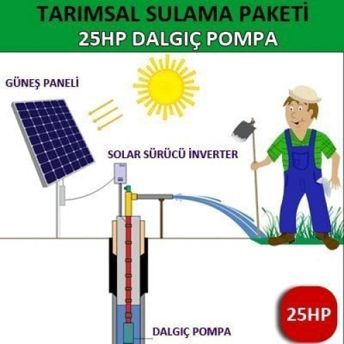 UrlaSolar 25HP DALGIÇ POMPA - TARIMSAL SULAMA SİSTEMİ