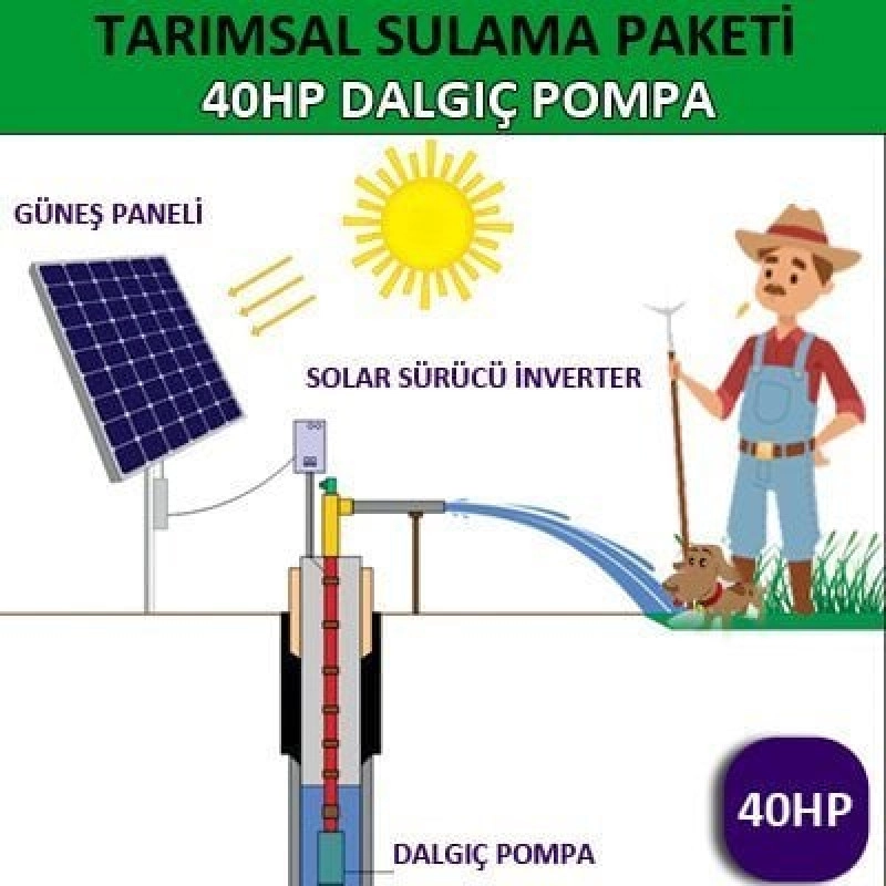 UrlaSolar 40HP DALGIÇ POMPA - TARIMSAL SULAMA SİSTEMİ