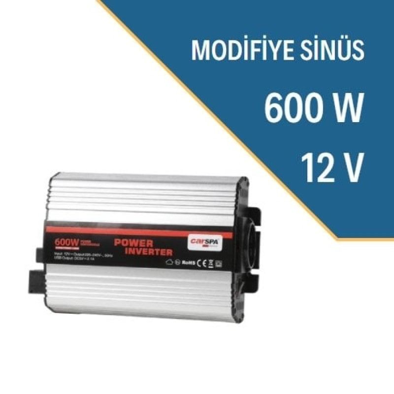 CARSPA 600W 12V MODİFİYE SİNÜS İNVERTER