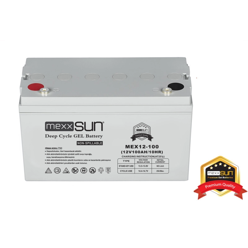 MEXXSUN Jel akü 12V 100Ah (MEX12-100)