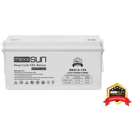 MEXXSUN Jel akü 12V 150Ah (MEX12-150)