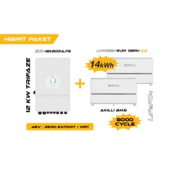 DEYE 12KW On-Grid Hibrit Trifaz Paketi LV (48V)