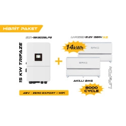 DEYE 15KW On-Grid Hibrit Trifaz Paketi LV (48V)