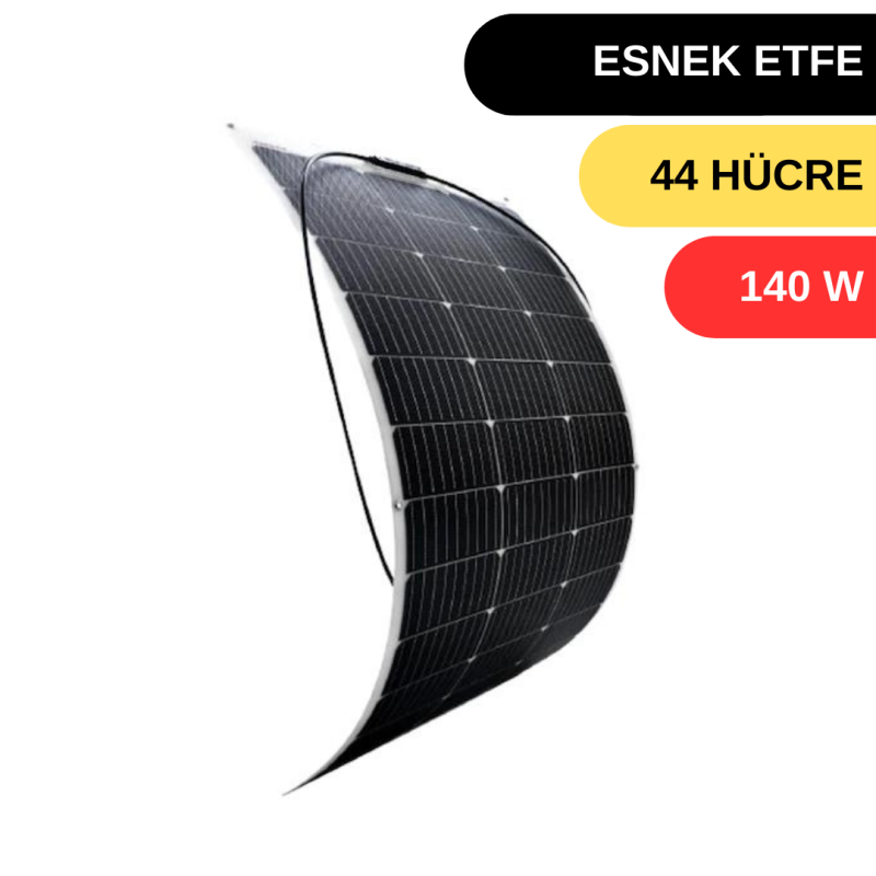 LEXRON 140W 9BB ETFE ESNEK MONOKRİSTAL GÜNEŞ PANELİ