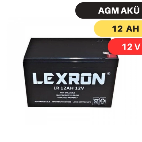 LEXRON 12A 12V KURU TİP AKÜ